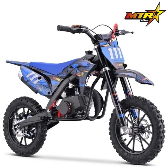 Mini Moto Infantil Gasolina 50 CC MTR Minicross XZR 2025 C/ Limitador Azul