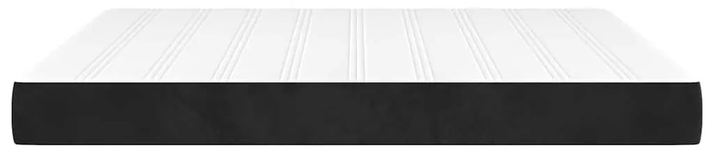 Colchão de molas ensacadas 160x210x20 cm veludo preto