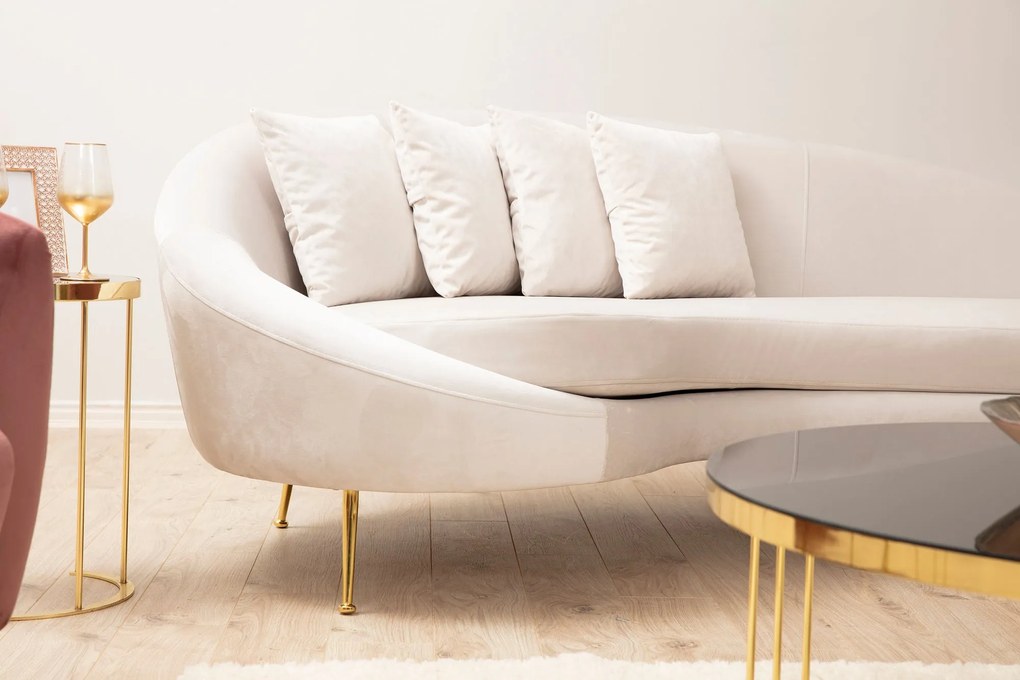 Sofá de 3 Lugares Eses – Bege – 255 cm x 120 cm x 85 cm