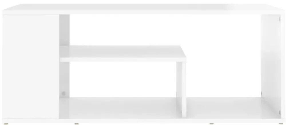Mesa de centro 100x50x40 cm derivados madeira branco brilhante