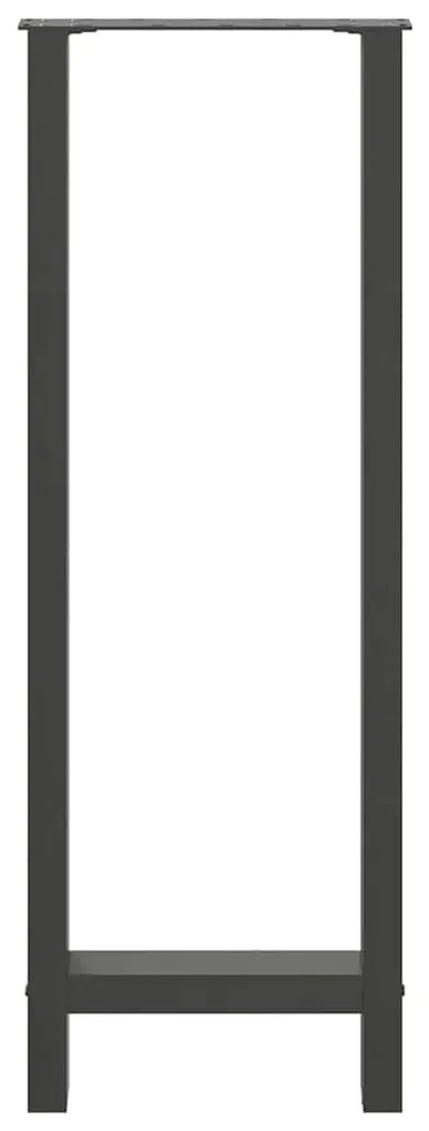 Pés para mesa de bar antracite 2 peças 40x(110-111) cm aço