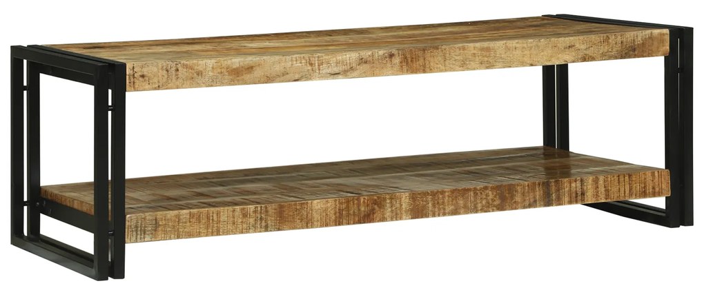 vidaXL Mesa de Café 120x50x38 cm Madeira Sólida Rústica de Mangueira