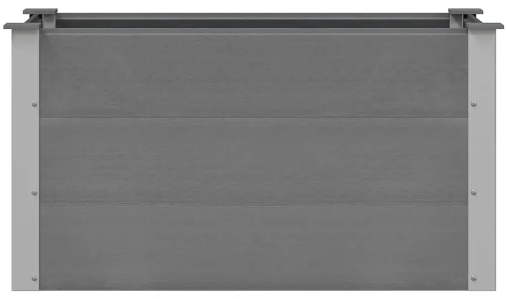 Canteiro elevado para jardim WPC 100x50x54 cm cinzento