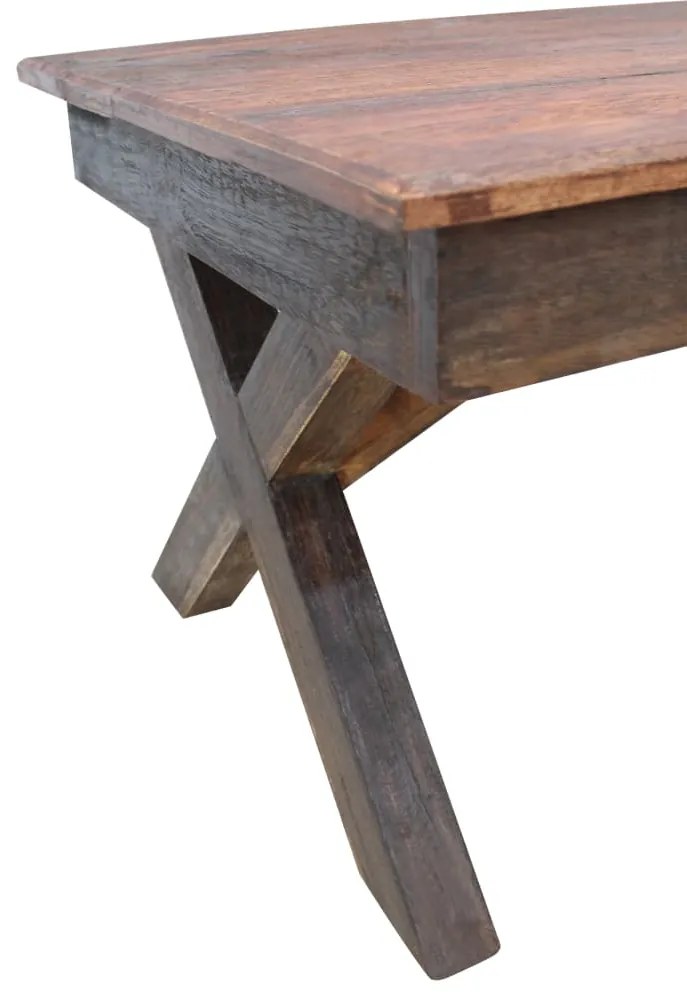 Mesa de centro 110x60x45 cm mistura de madeiras recicladas