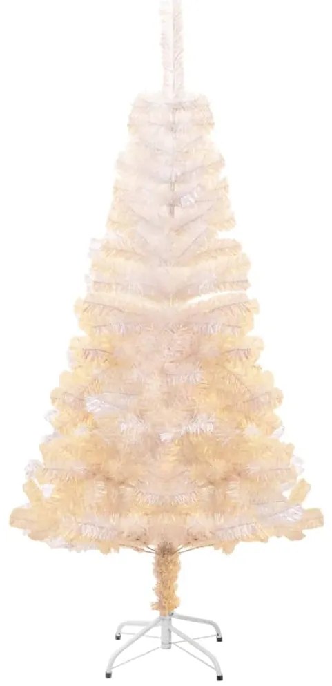 Árvore Natal artificial + pontas iridescentes 150 cm PVC branco