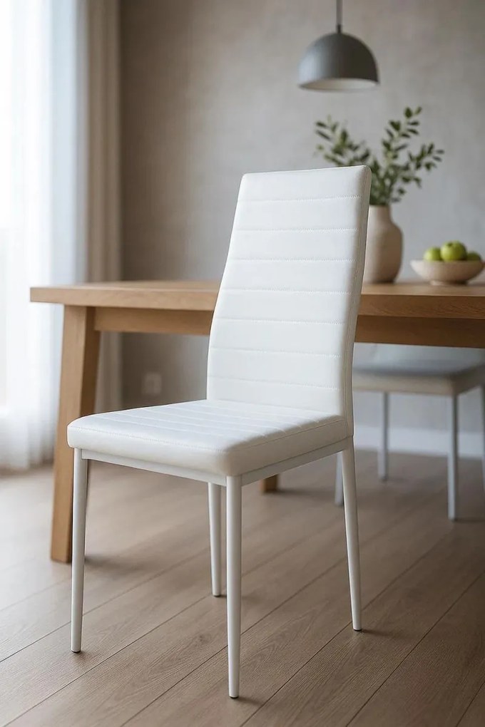 Pack 4 Cadeiras Lauter Couro Sintético - Branco