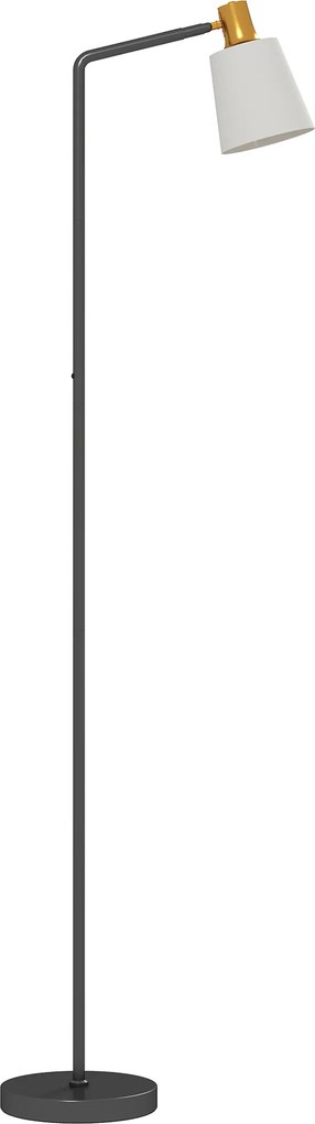 HOMCOM Luminária de pé LED para Sala Luminária de Pé com Cabeça 350° Giratória Luminária com Temperaturas de Cor 3000K/4000K/6500K Preto | Aosom Portugal