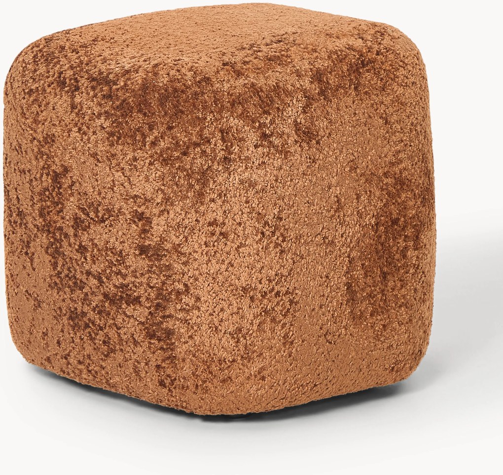 Pufe alto em teddy-bouclé Wolke