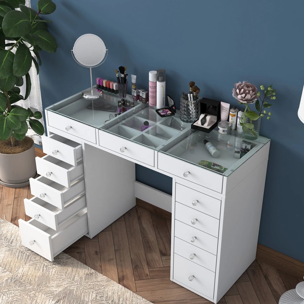 Mesa de Maquilhagem BJ105 – Branco – 120x79,8x44,5 cm