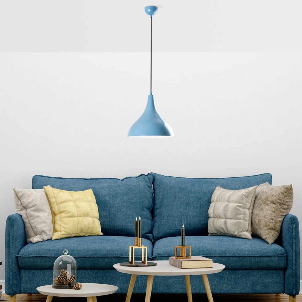Chandelier Bitlis – Azul Claro – Ø22 h:26 cm