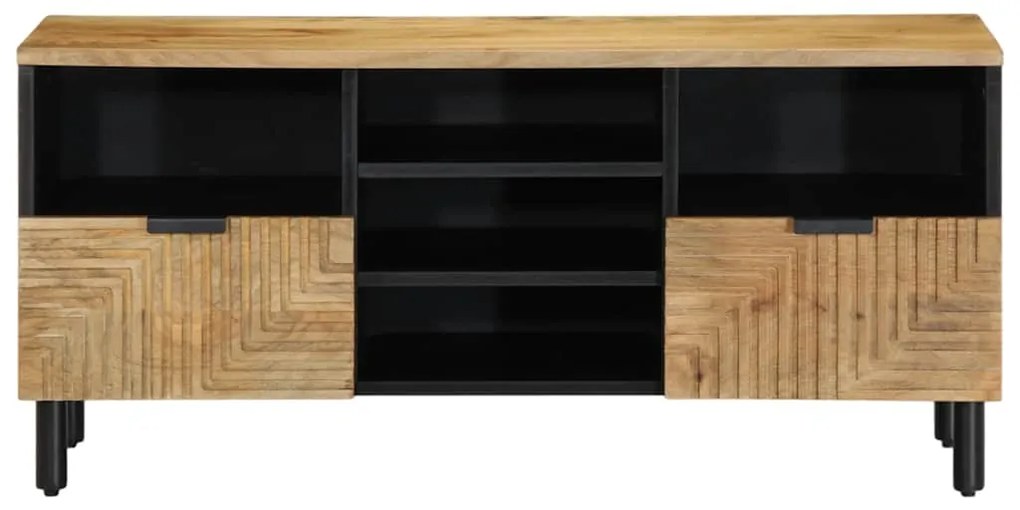 Móvel de TV 100x33x46 cm madeira de mangueira maciça castanho