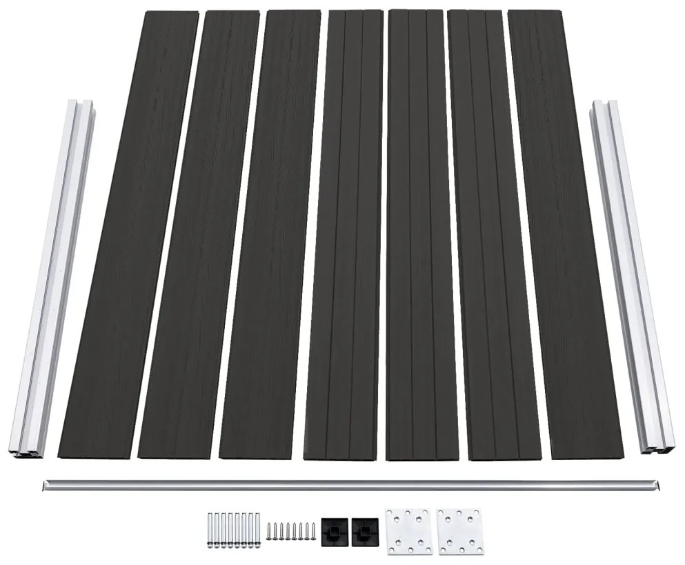 Painel de cerca 180x146 cm WPC preto