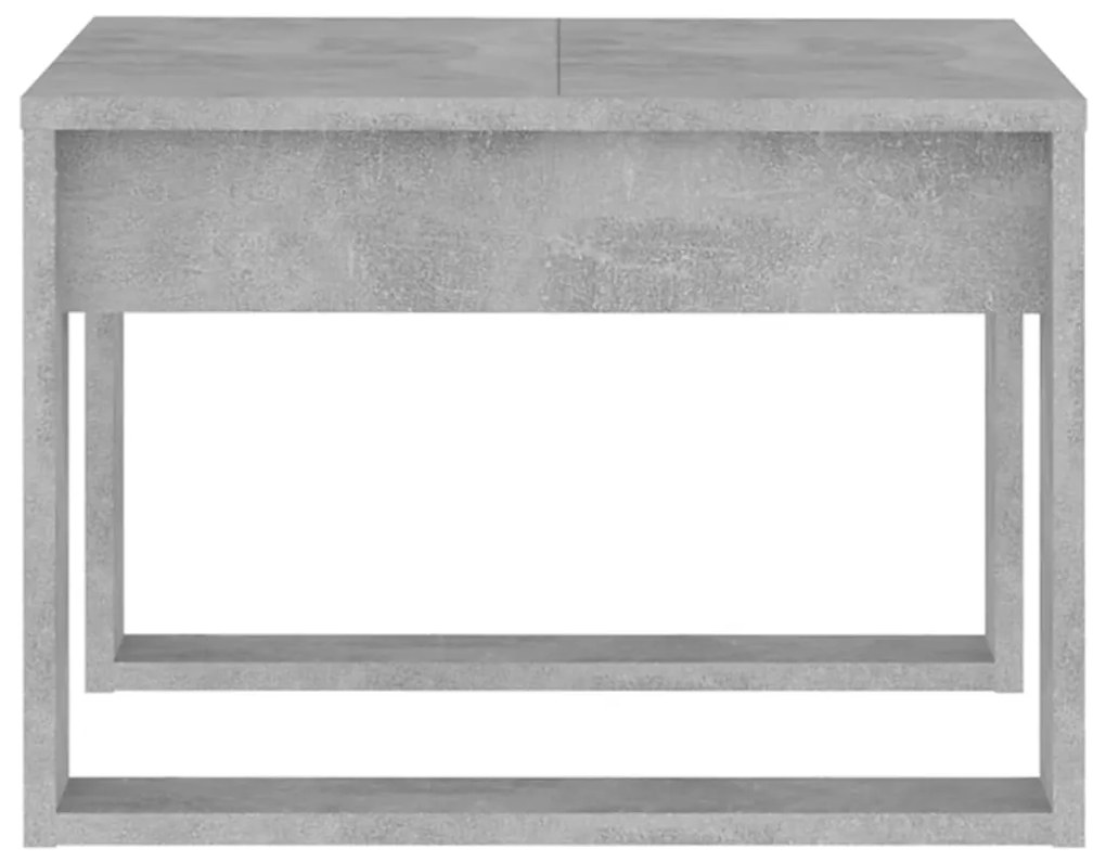Mesa de apoio 50x50x35 cm derivados de madeira cinzento cimento