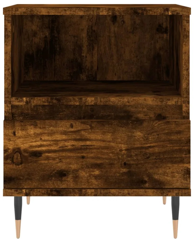 Mesa de cabeceira 40x35x50 cm derivados madeira carvalho fumado