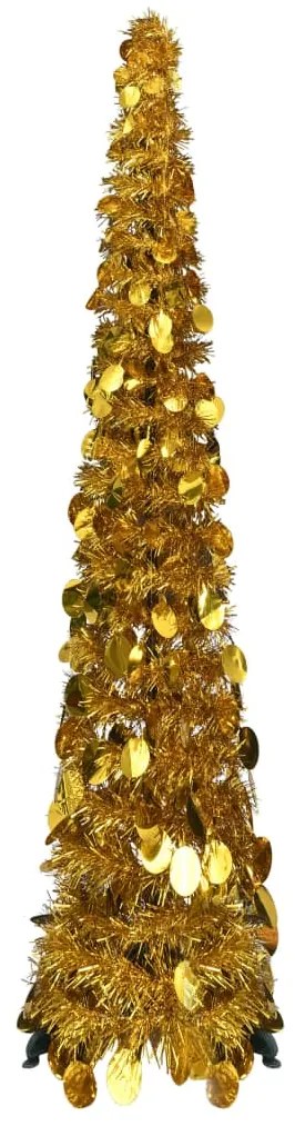 Árvore de Natal pop-up artificial 120 cm PET dourado