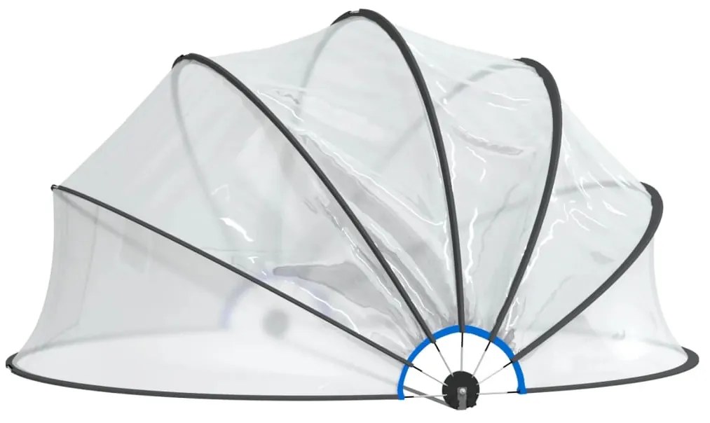 Cúpula de piscina redonda 406x203 cm PVC