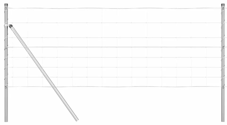 Cerca de Campo 0,8x50 m em Aço Galvanizado