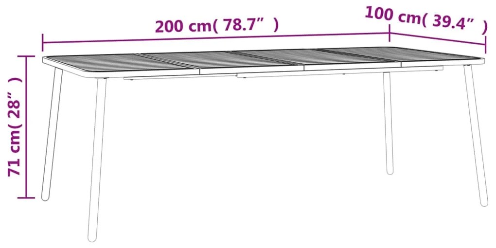 9 pcs conjunto de jantar para jardim aço antracite