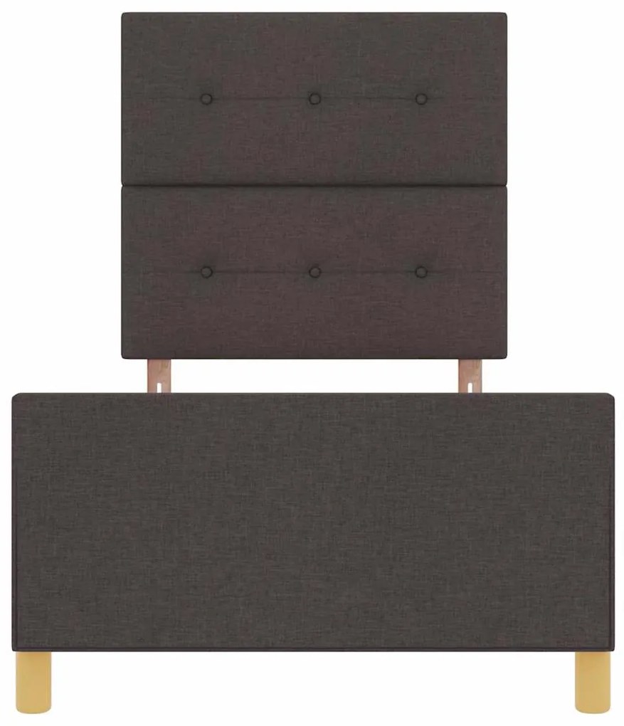 Cama vidaXL Marrom Escuro 90x200 cm em Tecido