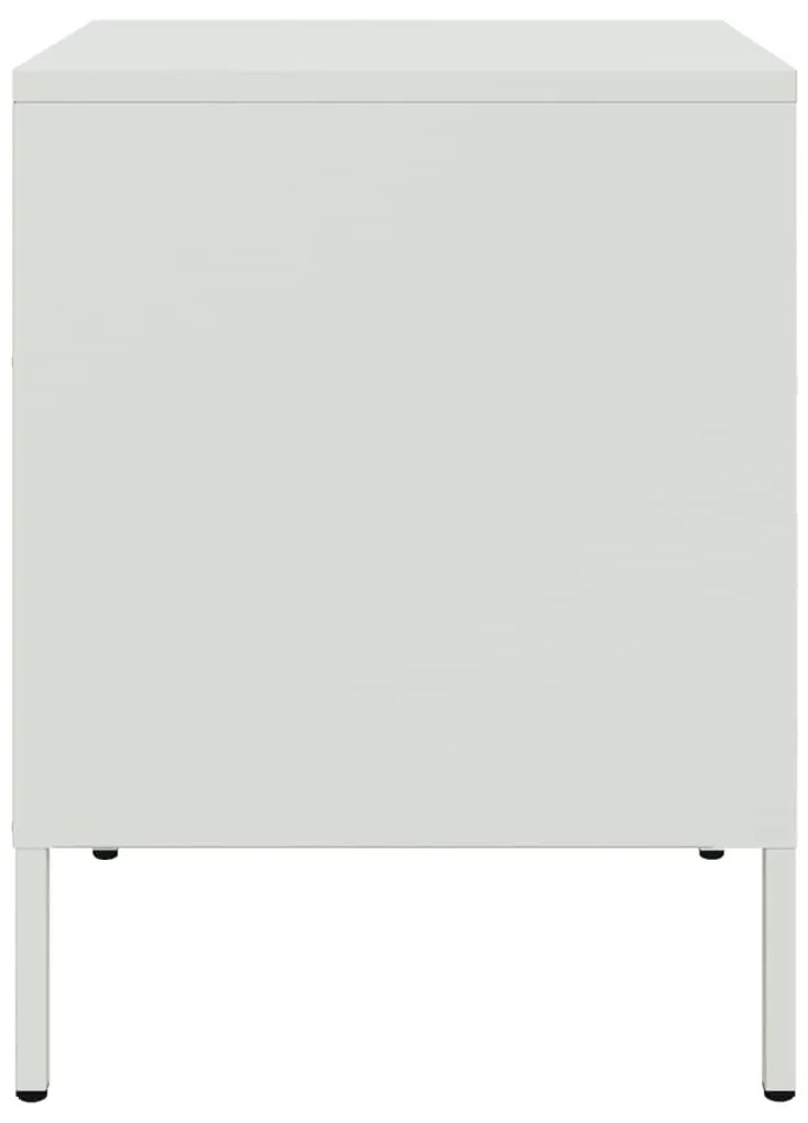 Mesa de cabeceira 36x39x50,5 cm aço branco