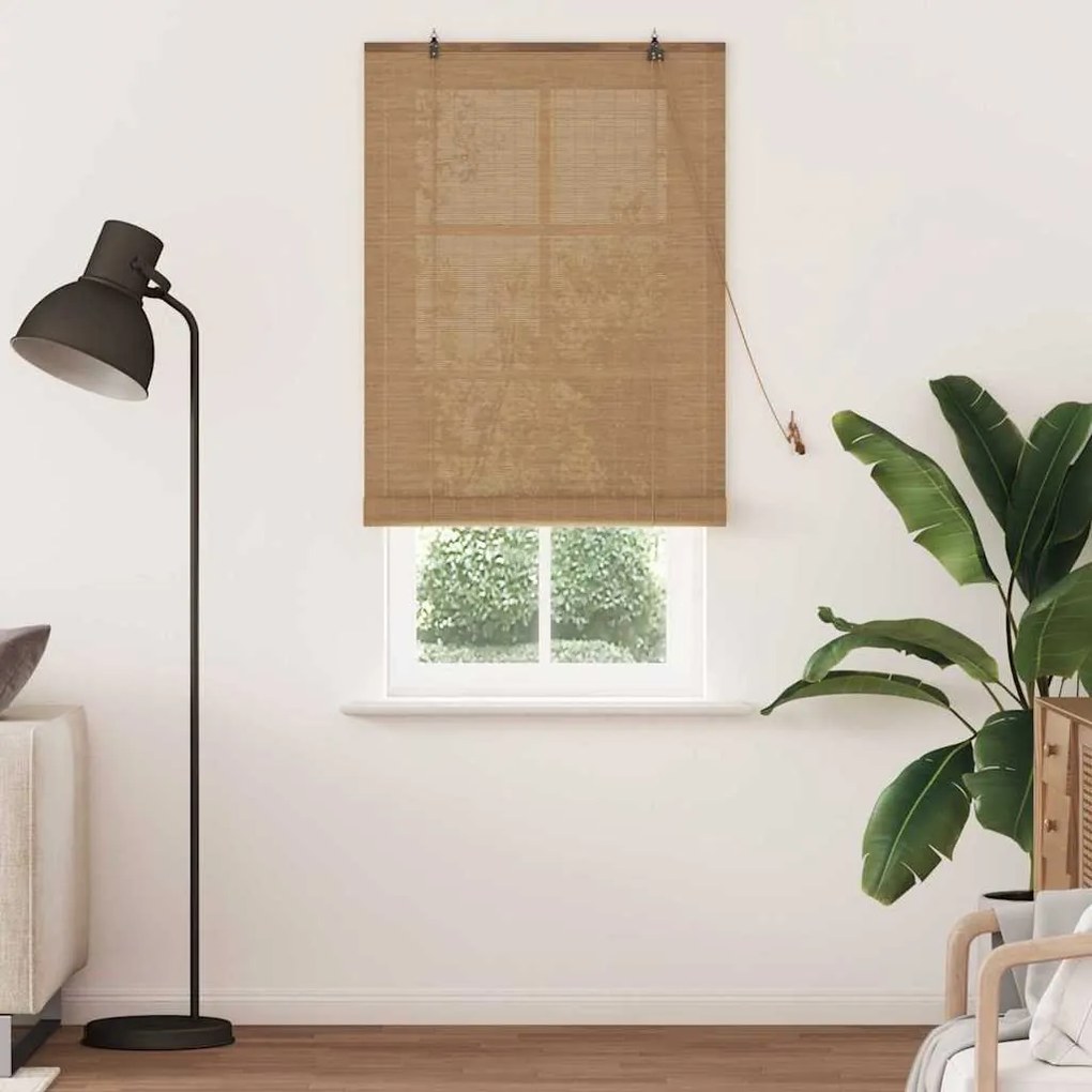Persianas e Sombras de Janela Marrom Claro 90 x 220 cm Bambu