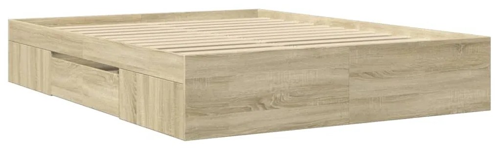 Estrutura cama s/ colchão derivados de madeira carvalho sonoma