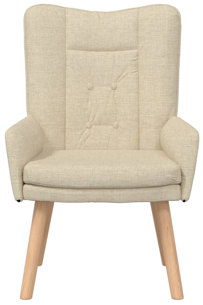 Poltrona Relaxante vidaXL em Tecido Creme
