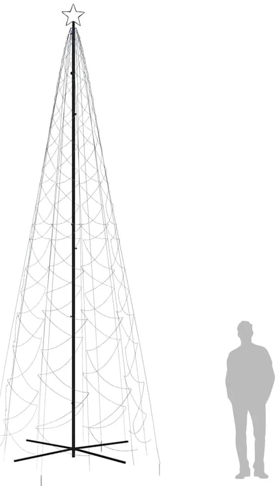 Árvore de Natal em cone 1400 luzes LED 160x500 cm azul
