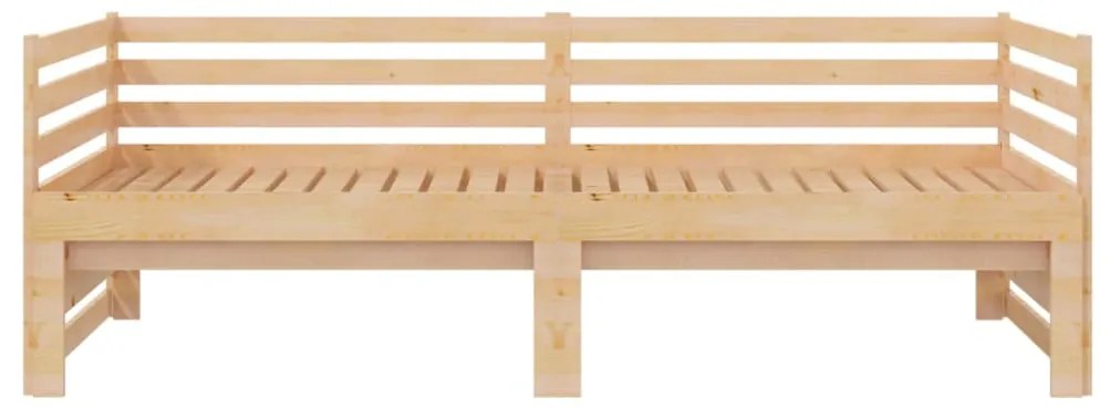 Sofá-cama de puxar 2x(90x200) cm pinho maciço