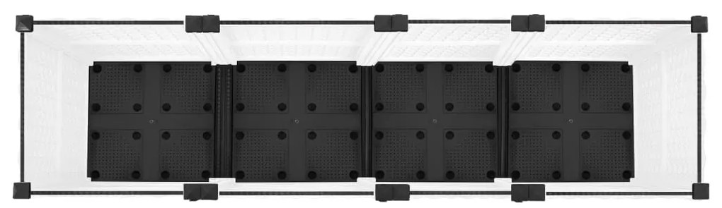 Canteiro elevado 160x40x38 cm polipropileno