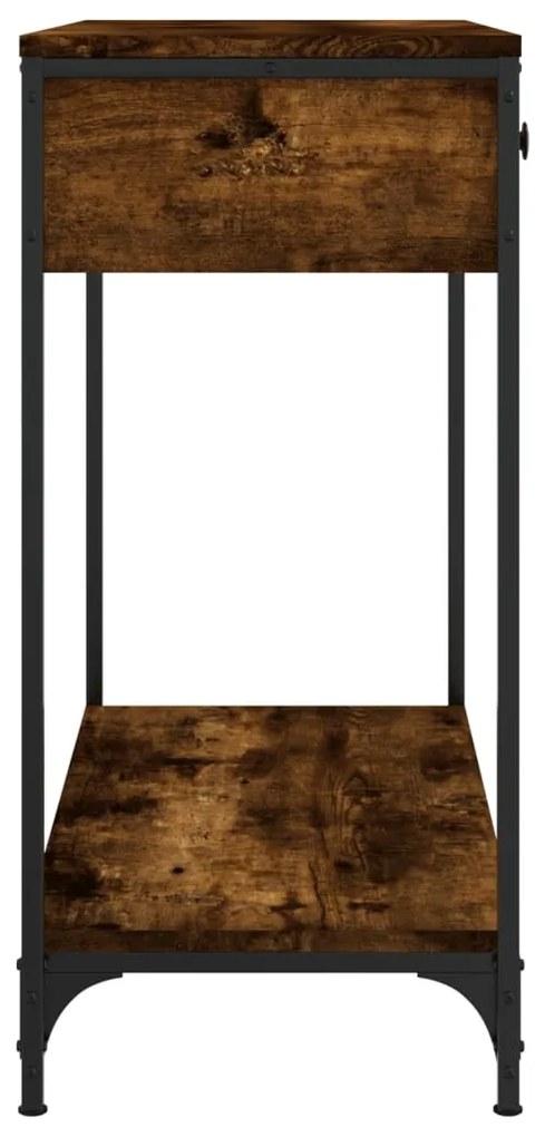 Mesa consola 75x34,5x75 cm derivados de madeira carvalho fumado