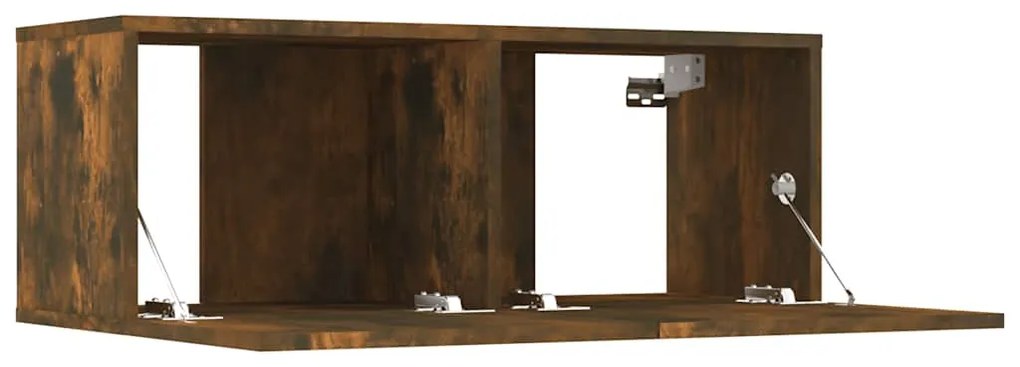 Móveis de TV 2 pcs 80x30x30cm derivados madeira carvalho fumado