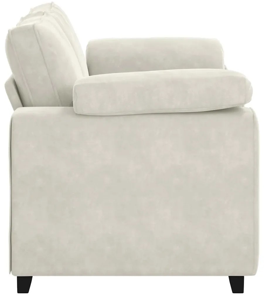 Sofá-luvas 120 cm veludo creme