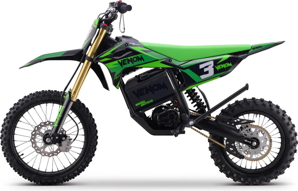 Mota cross para crianças Motocross Motors Venom – 6500W 3 modos de condução Verde