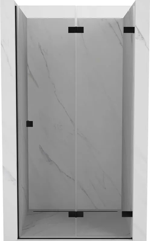 Mexen Lunar-F portas de duche dobráveis direitas 100 cm, transparente, preto - 836-100-000-70-00-P