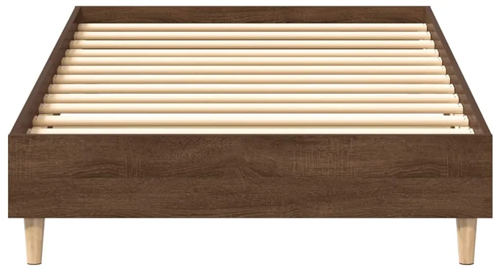 Estrutura cama s/ colchão 100x200 cm carvalho castanho