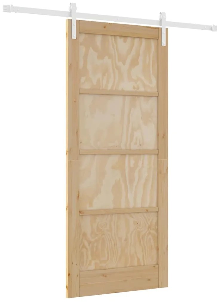 Porta Deslizante vidaXL com Conjunto de Ferragens 86x198.5 cm Madeira