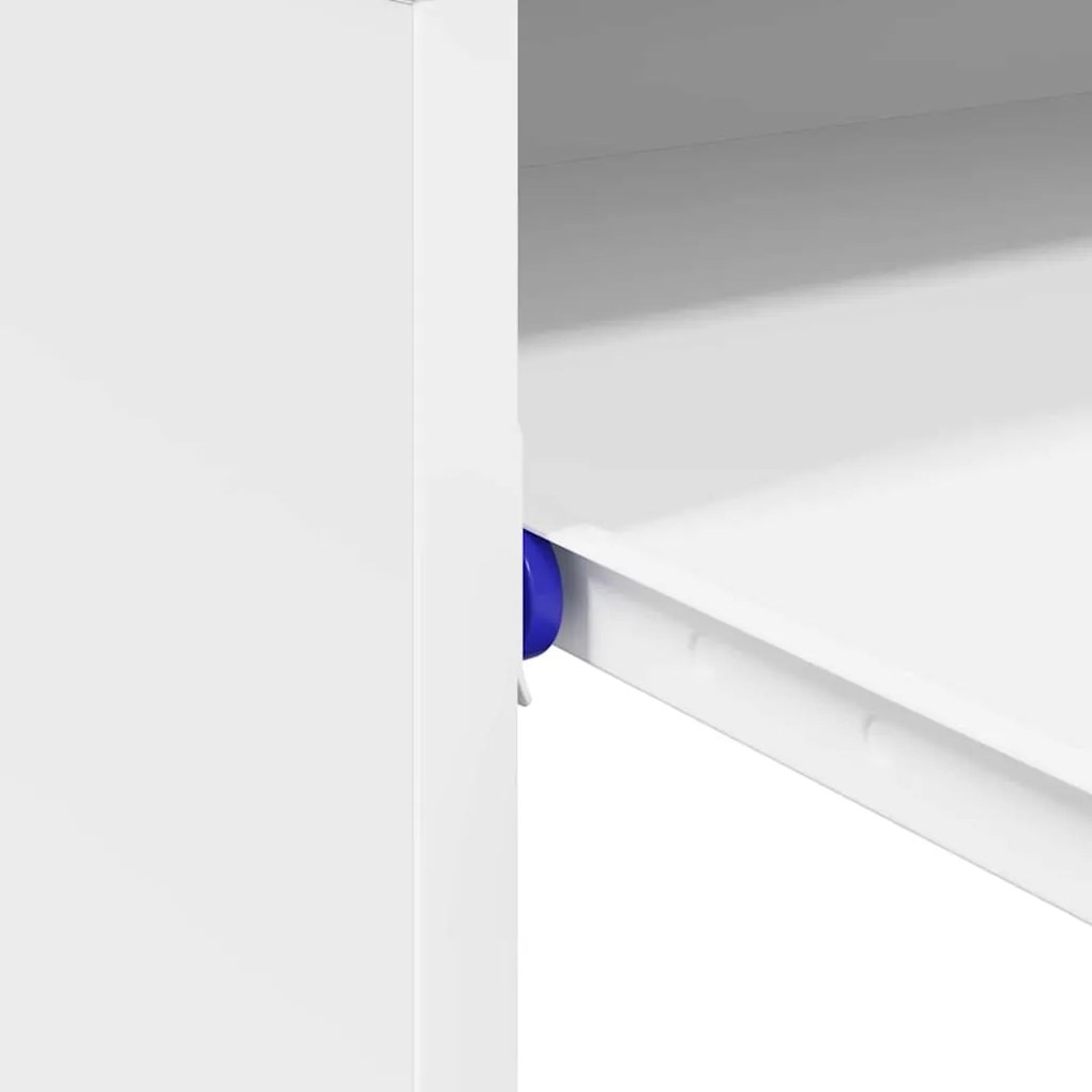 Mesa de Computador Branca Madeira engenheirada Compacta
