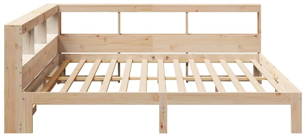 Cama com estante sem colchão 200x200 cm pinho maciço