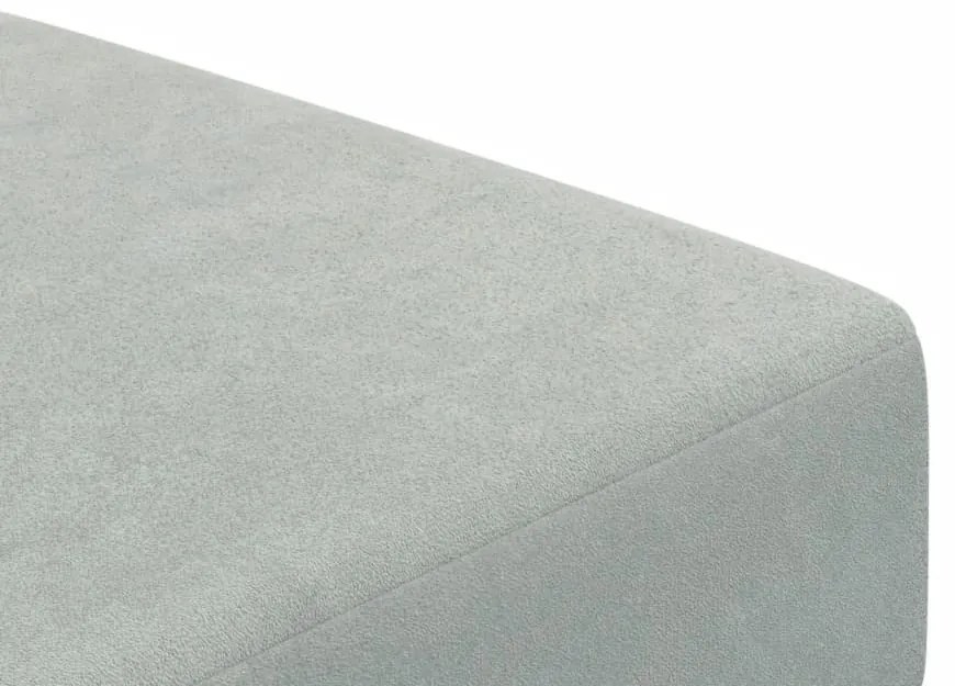 Sofá-cama 2 lugares c/ apoio de pés veludo cinza-claro