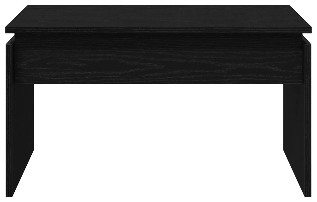 Mesa de Centro vidaXL Preta em Carvalho 68x38x50 cm Madeira Aconstruir