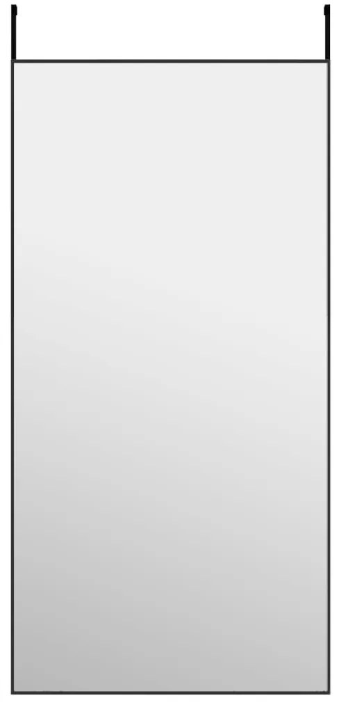 Espelho para porta 50x100 cm vidro e alumínio preto