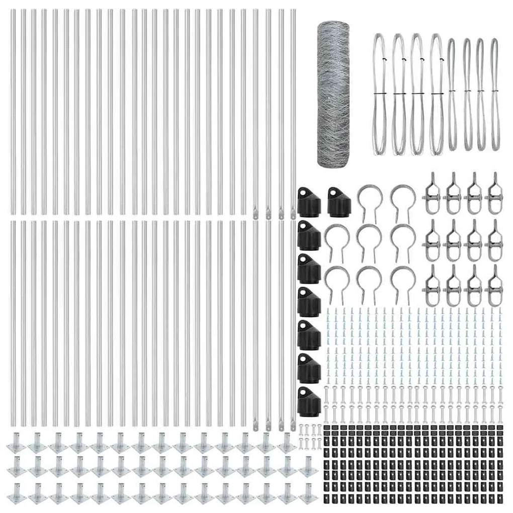 Cerca Hexagonal vidaXL 1x100 m Aço Galvanizado