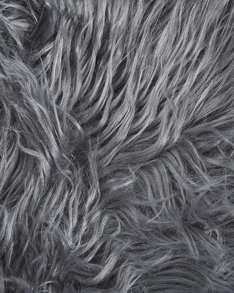 Pele sintética de ovelha cinzenta MUNGO Beliani
