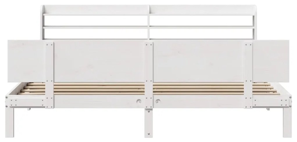 Estrutura de cama c/ cabeceira sem colchão 180x200 cm branco