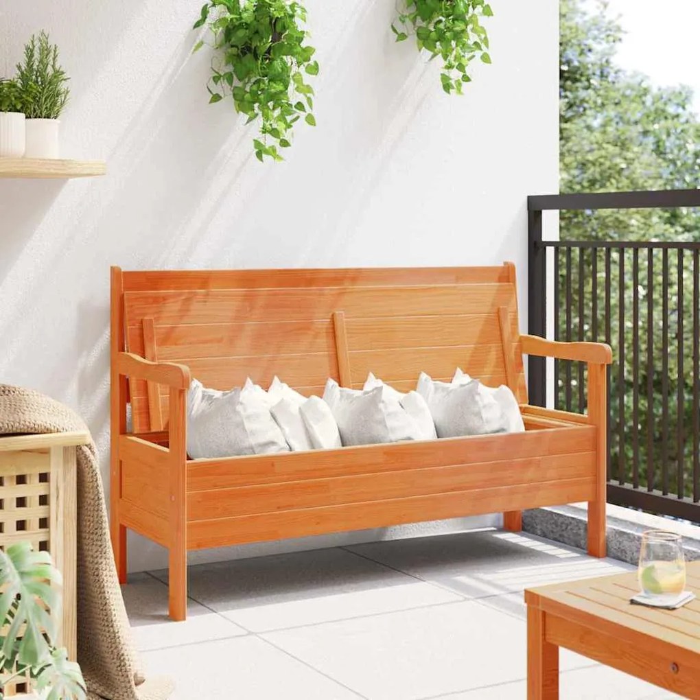 Banco de Exterior vidaXL Acácia 119x76x44 cm Madeira Sólida de Pinheir