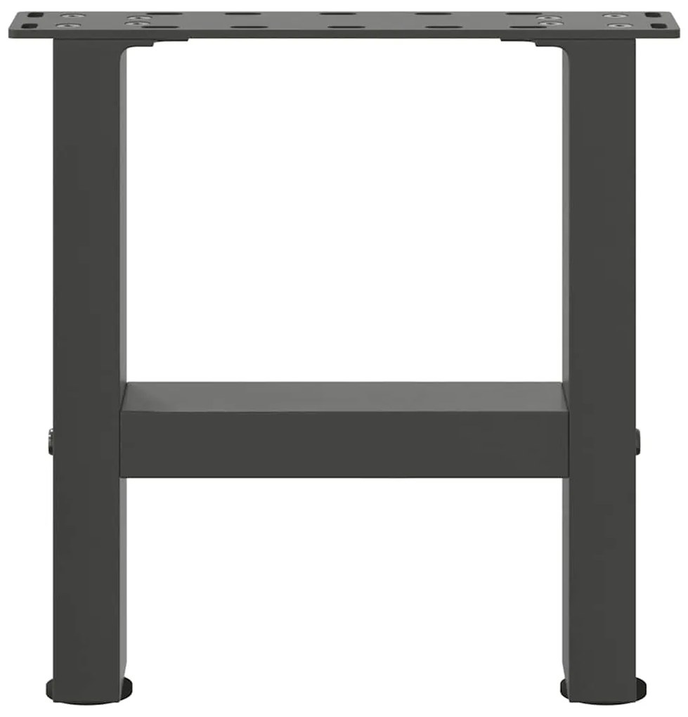 Pés para mesa de centro antracite 2 peças 40x(30-31) cm aço