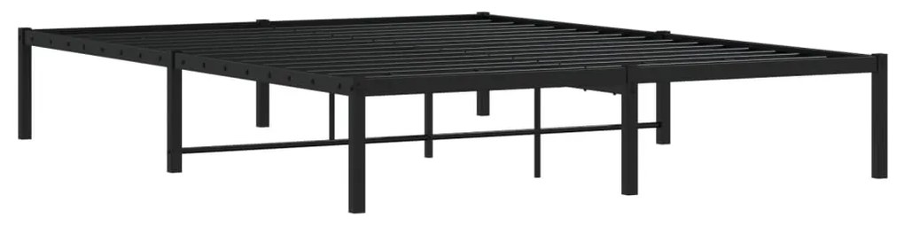 Estrutura de cama metal 150x200 cm preto