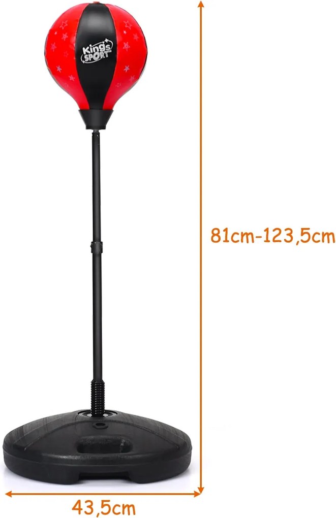 Jogo de Boxe Infantil Braga com Suporte Ajustável – 81 a 123 cm – Incl