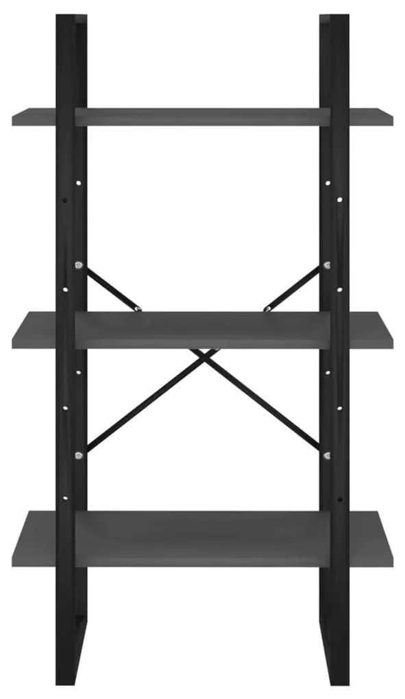Unidade de prateleiras 60x30x105 cm derivados de madeira cinza